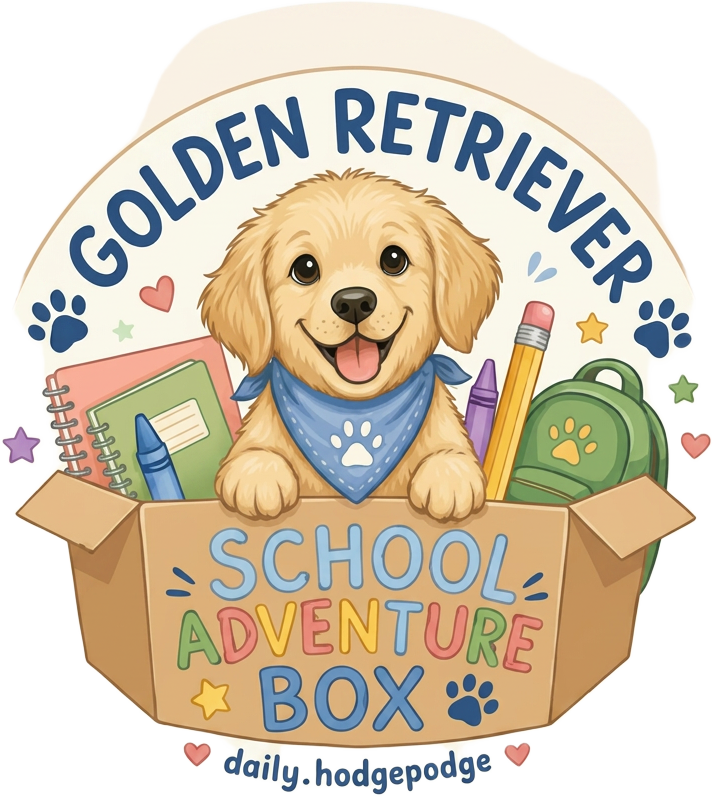 Golden Retriever School Box badge